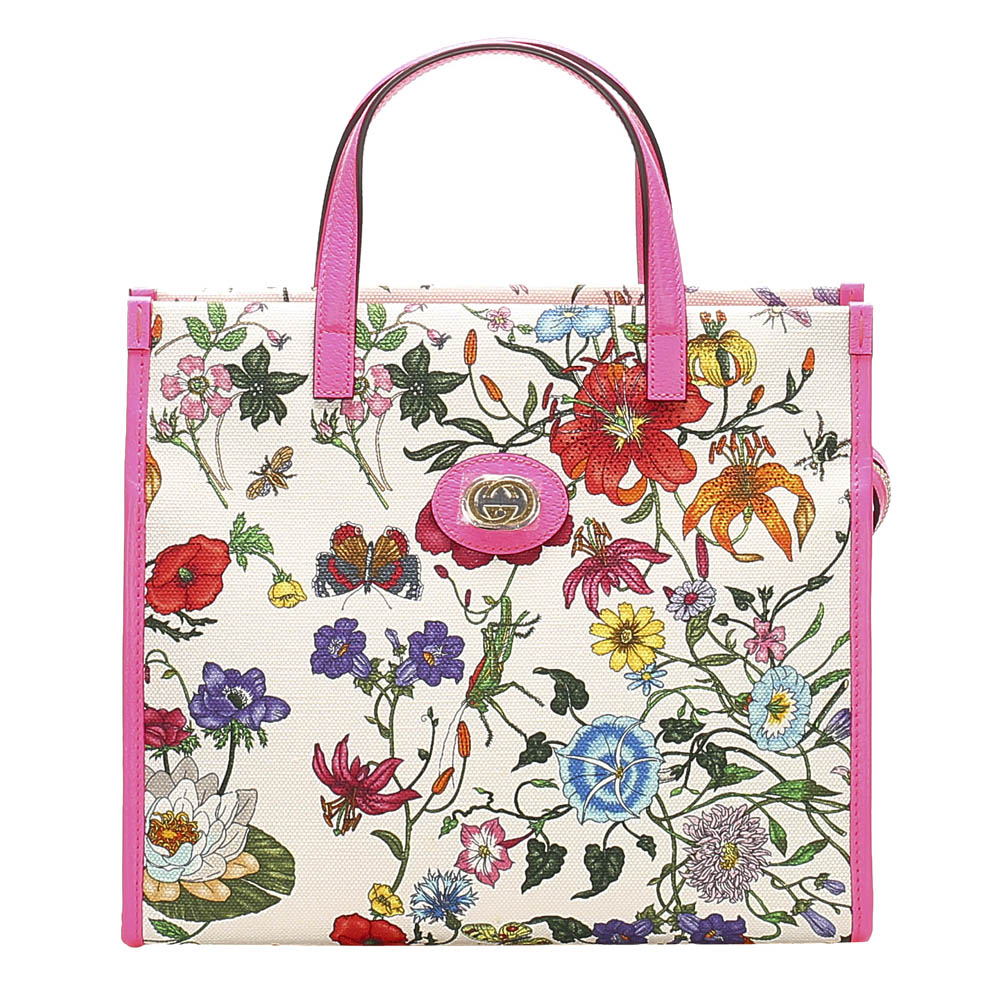 Pre-owned Gucci Multicolor Flora Canvas Tote Bag