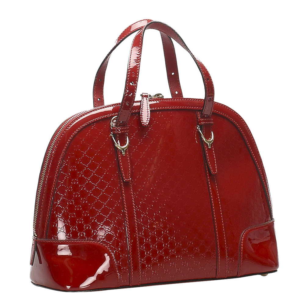 

Gucci Red Microguccissima Leather Nice Satchel Bag