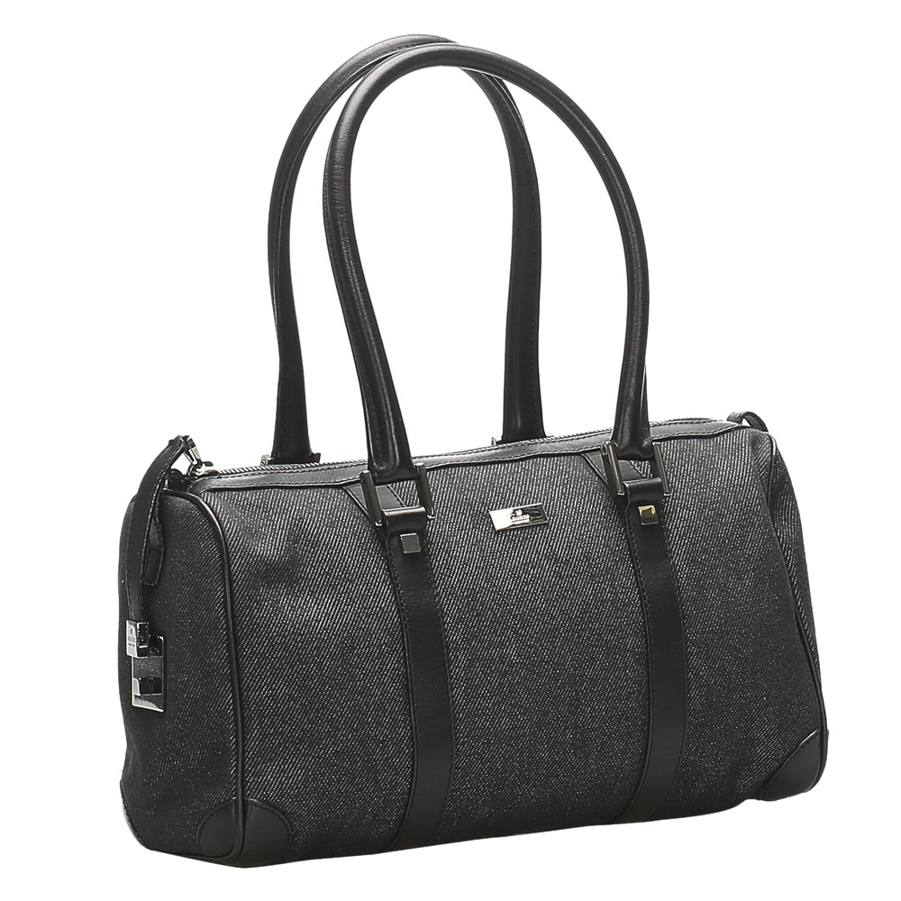 

Gucci Black Canvas Boston Bag