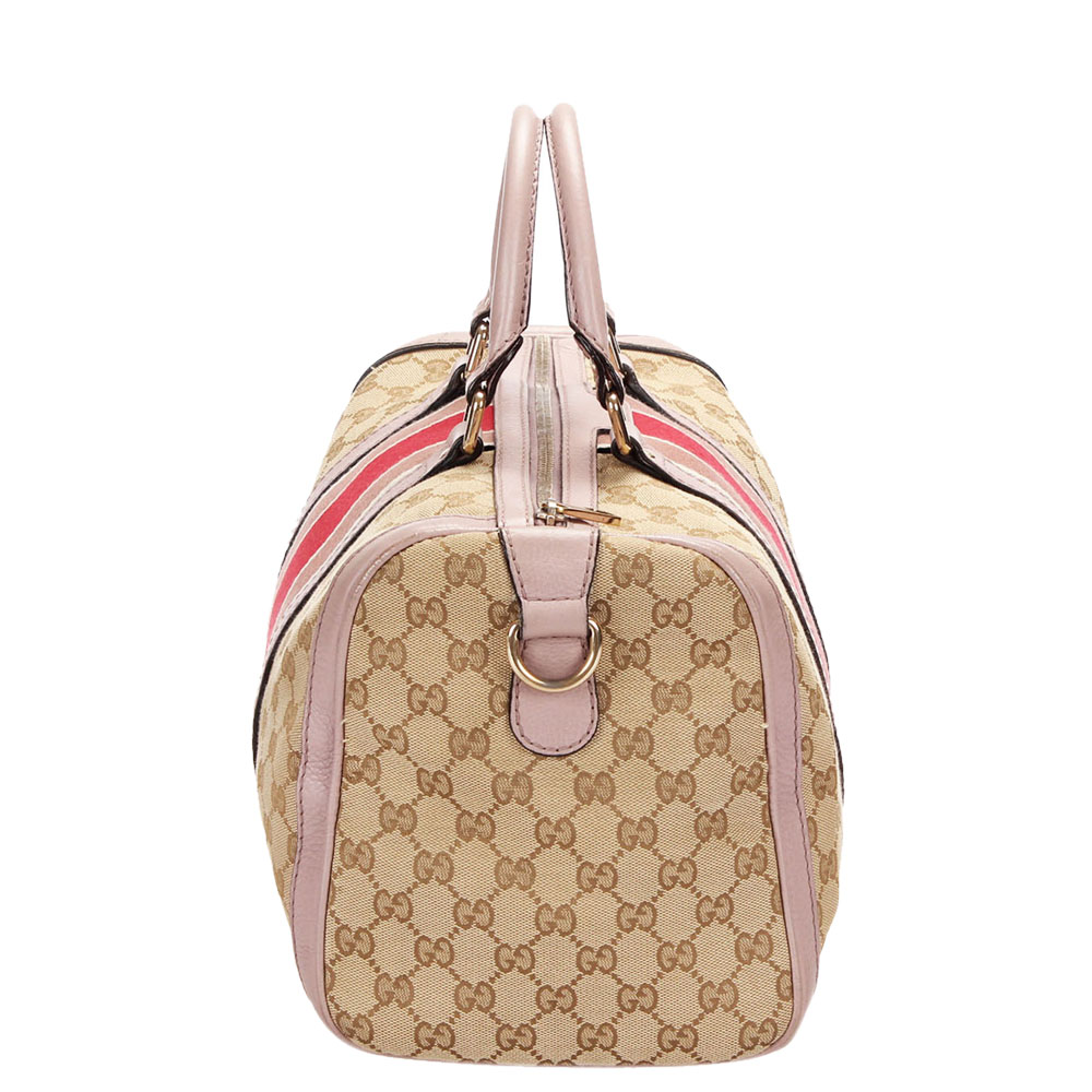 

Gucci Brown GG Canvas Web Boston Bag, Multicolor