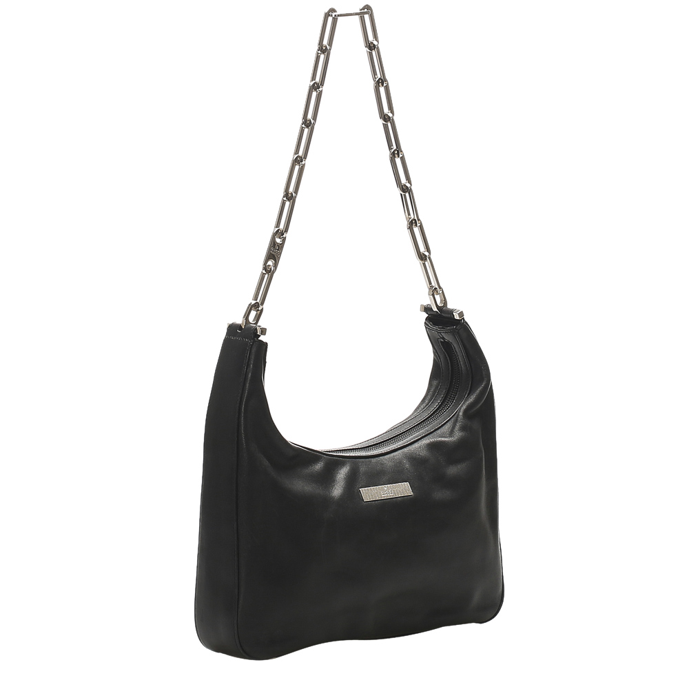 

Gucci Black Leather Chain Shoulder Bag