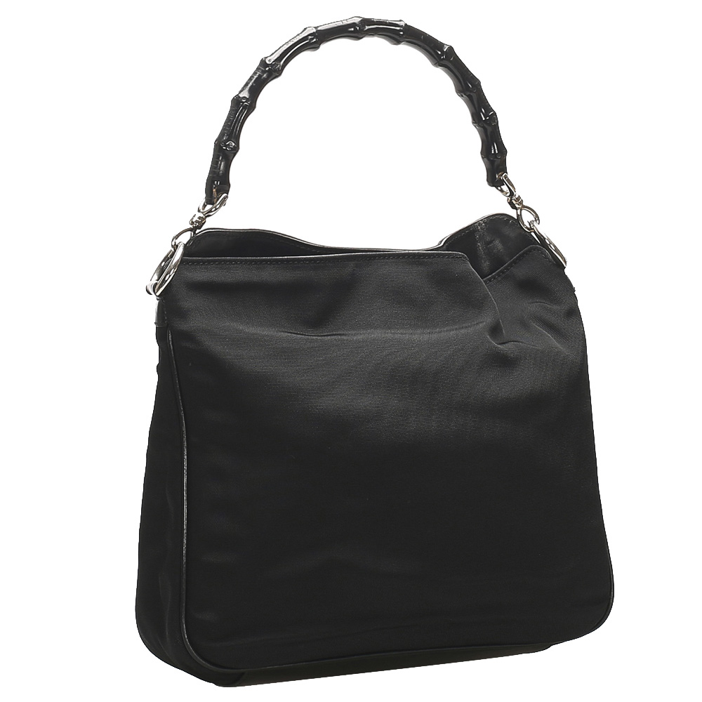 

Gucci Black Nylon Bamboo Bag