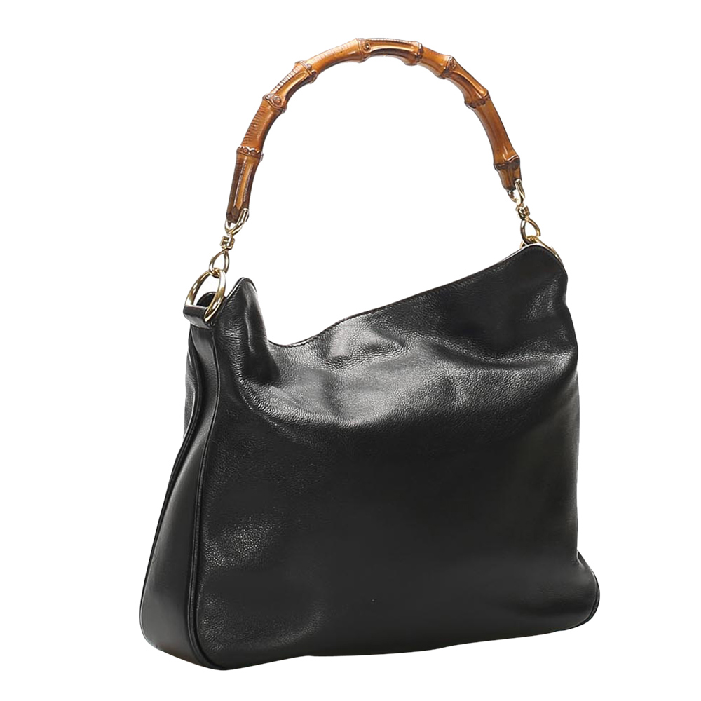 

Gucci Black Bamboo Leather Bag