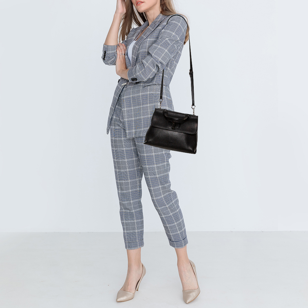 

Gucci Black Leather Small Bamboo Daily Top Handle Bag