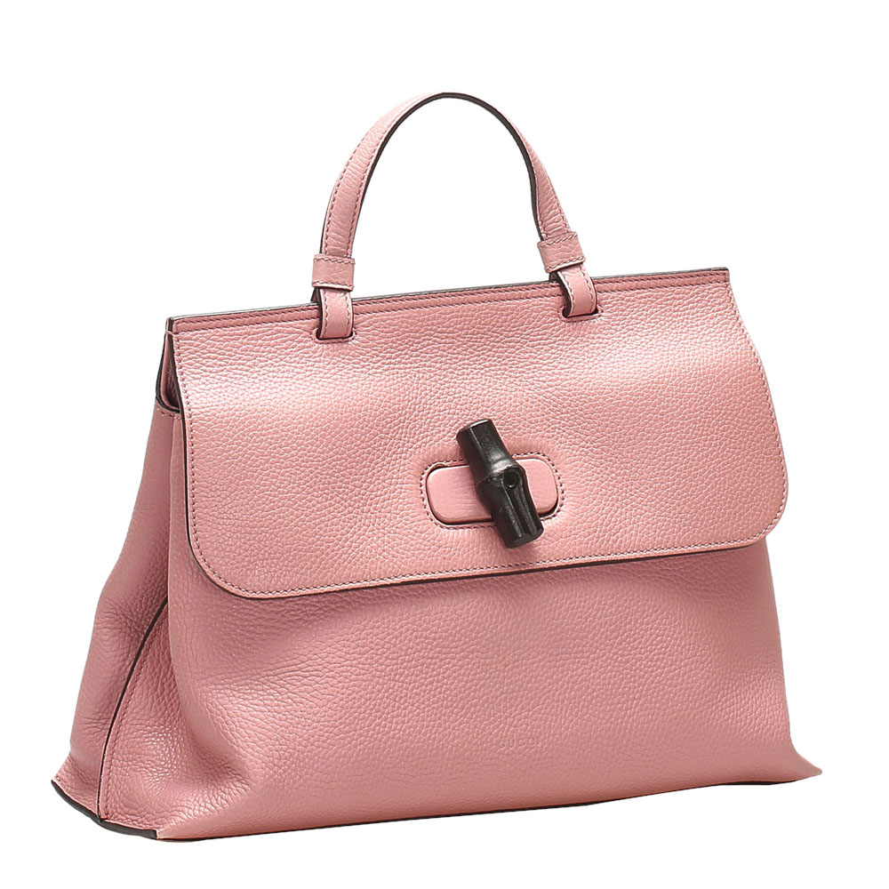 

Gucci Pink Leather Bamboo Daily Bag