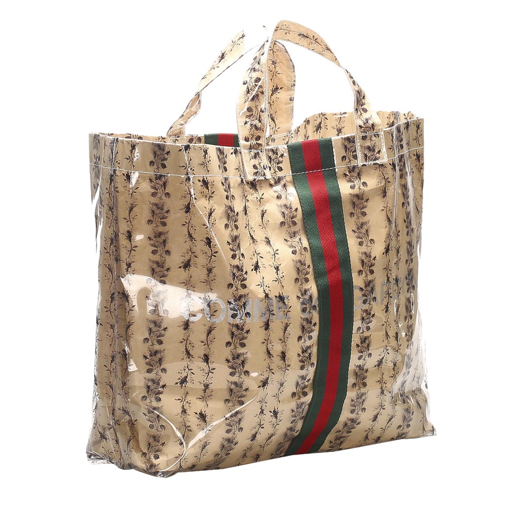 

Gucci Brown/Beige Web Vinyl Tote Bag