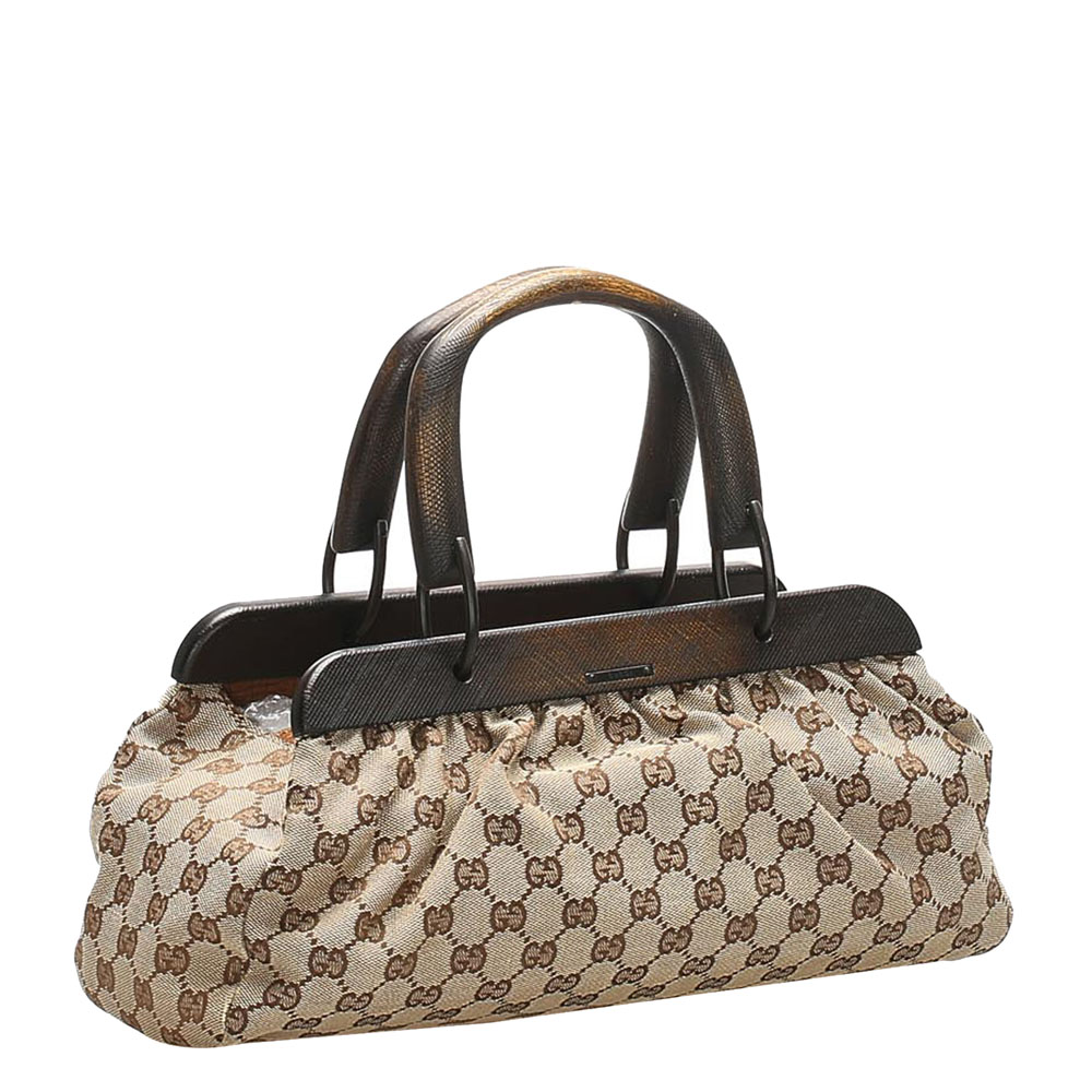 

Gucci Brown/Beige GG Canvas Top Handle Bag