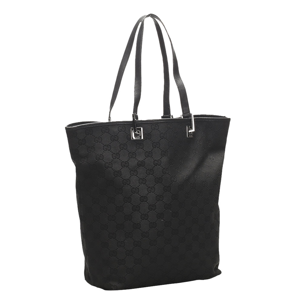 

Gucci Black GG Canvas Tote Bag