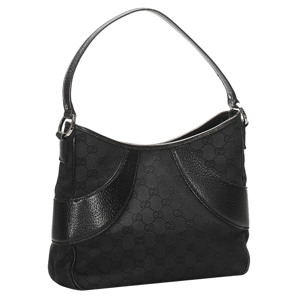 

Gucci Black GG Canvas Shoulder Bag