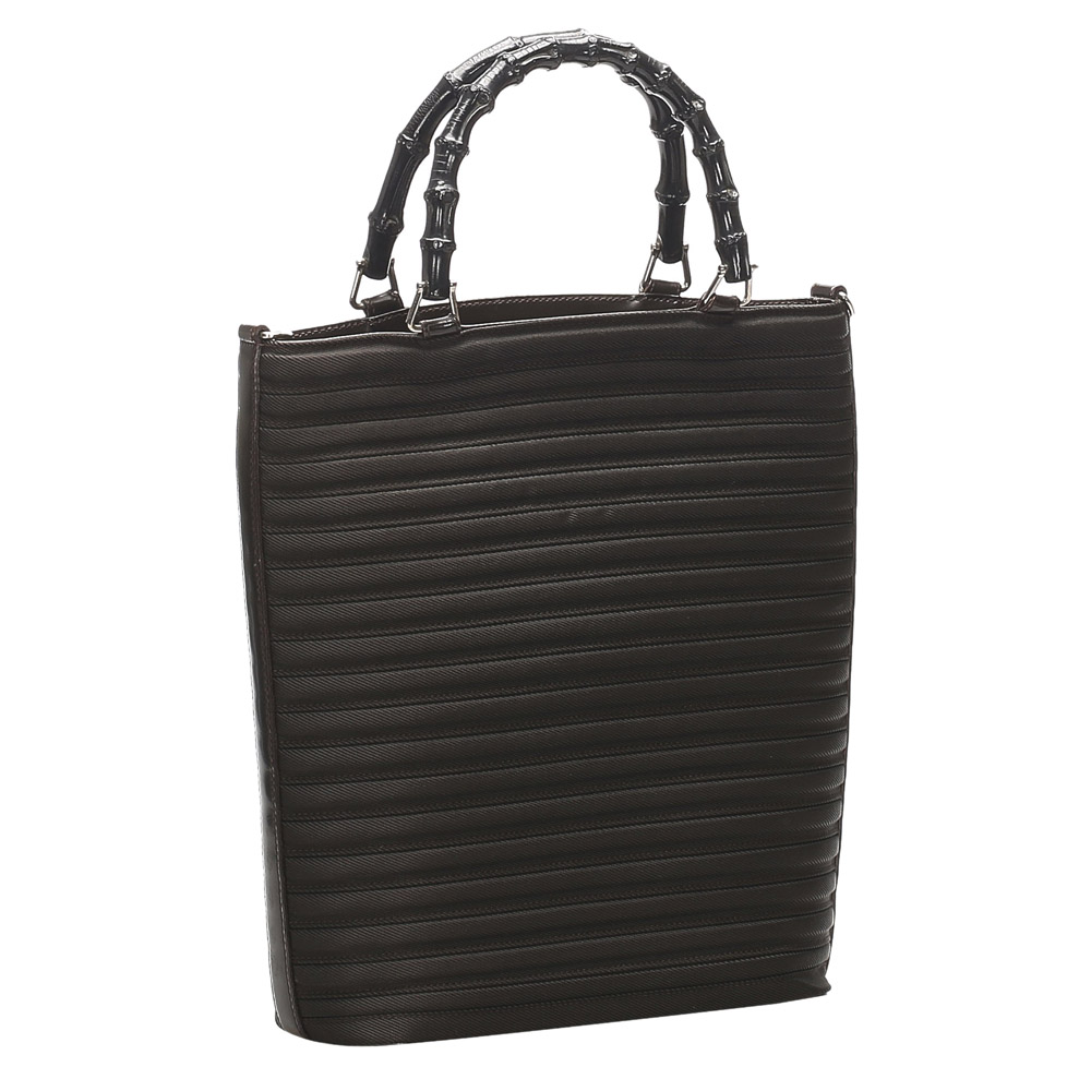 

Gucci Black Bamboo Nylon Tote Bag