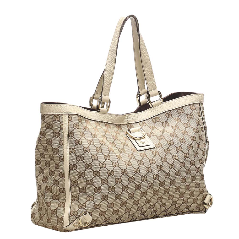 

Gucci Beige/Brown GG Canvas Abbey D-Ring Tote Bag