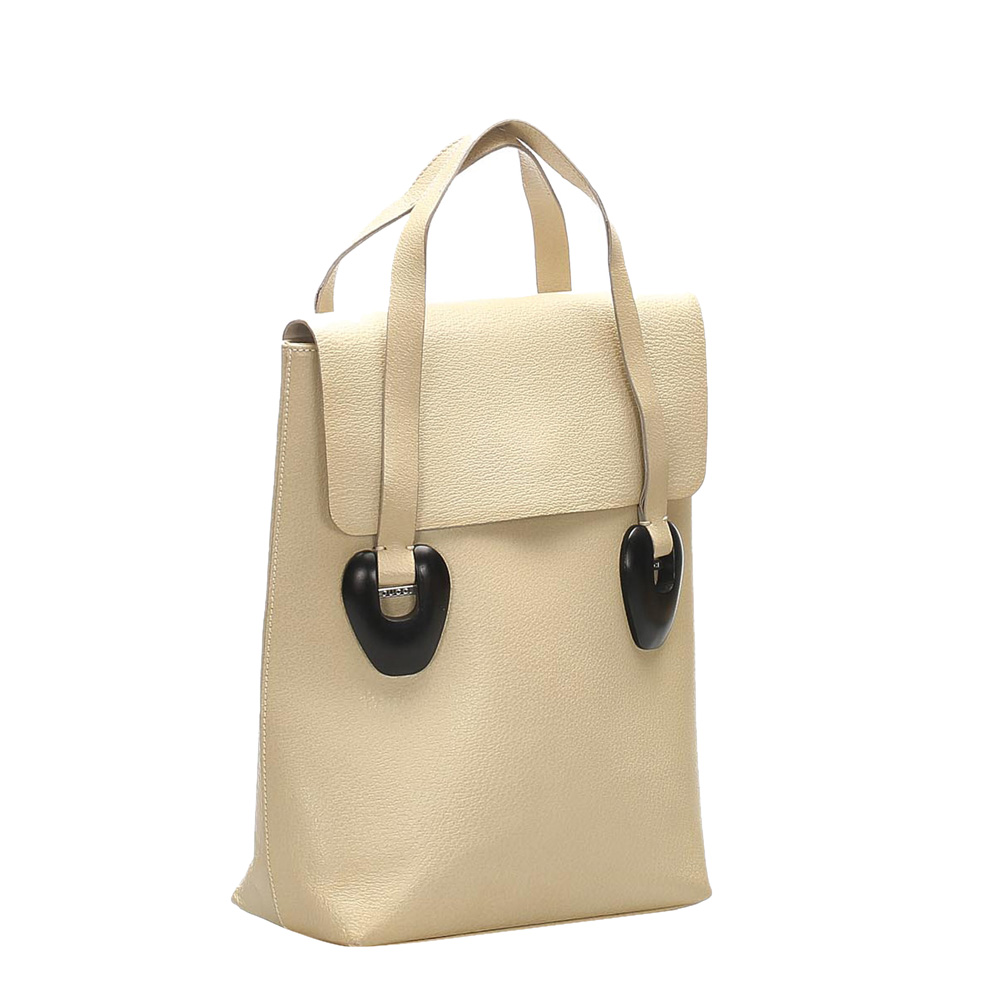 

Gucci Gucci White/Black Leather Tote Bag
