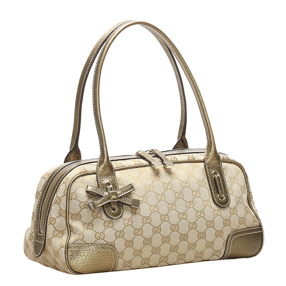 

Gucci Beige/Gold GG Canvas Princy Shoulder Bag