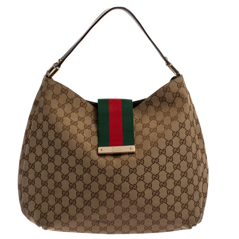 gucci medium padlock leather hobo