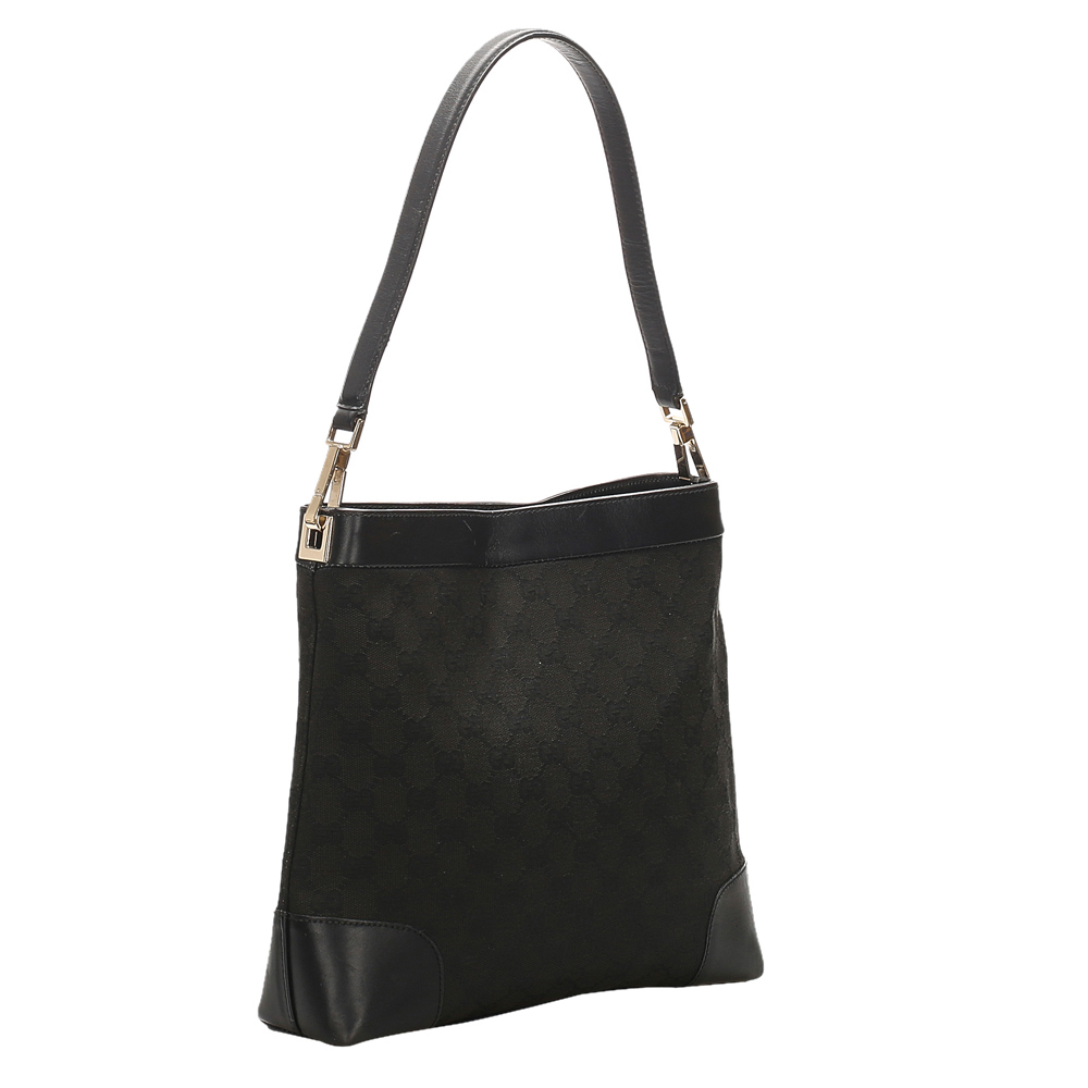 

Gucci Black GG Canvas Shoulder Bag