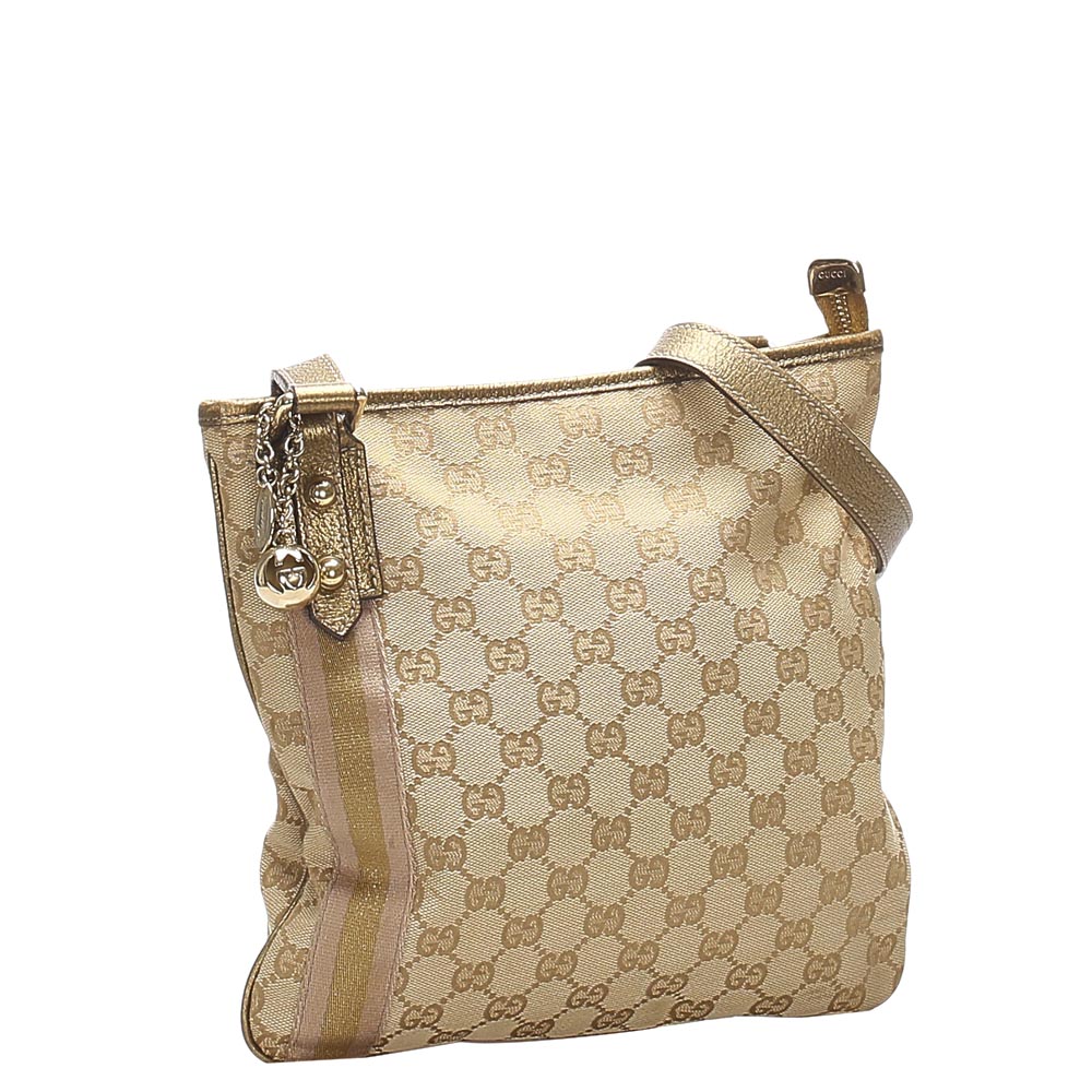 

Gucci Beige/Brown GG Canvas Jolicoeur Crossbody Bag