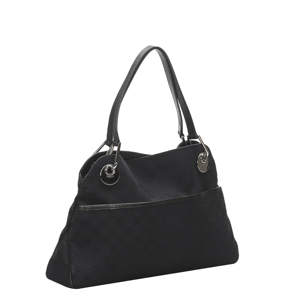 

Gucci Black GG Canvas Eclipse Shoulder Bag
