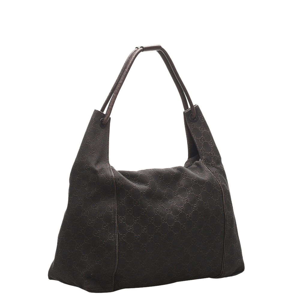 

Gucci Black GG Canvas Shoulder Bag