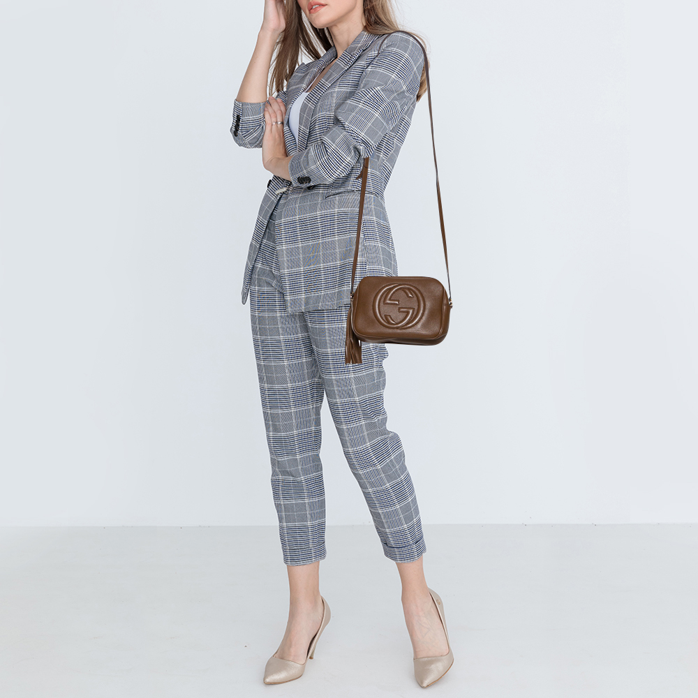 

Gucci Brown Leather Small Soho Disco Crossbody Bag