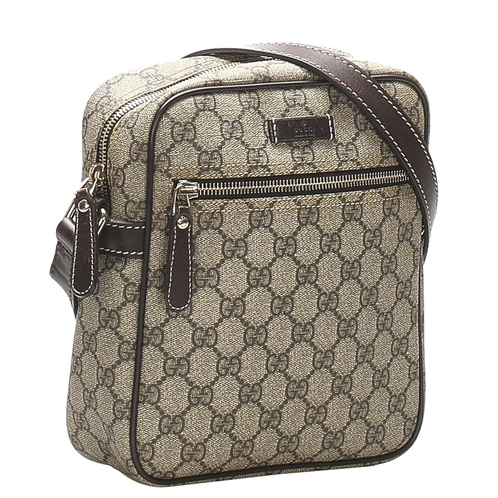 

Gucci Beige/Brown GG Supreme Crossbody Bag