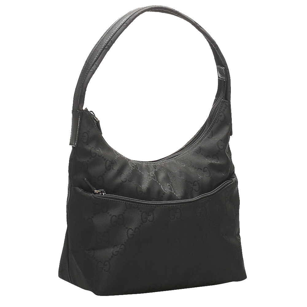 

Gucci Black GG Canvas Shoulder Bag