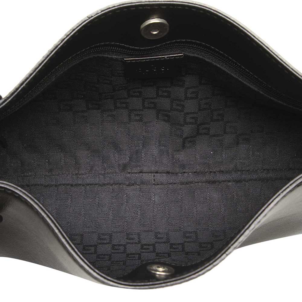 

Gucci Black Leather Horsebit Shoulder Bag