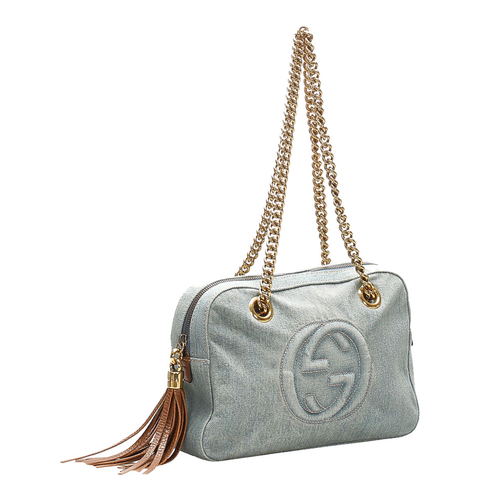 

Gucci Blue Denim Soho Chain Shoulder Bag