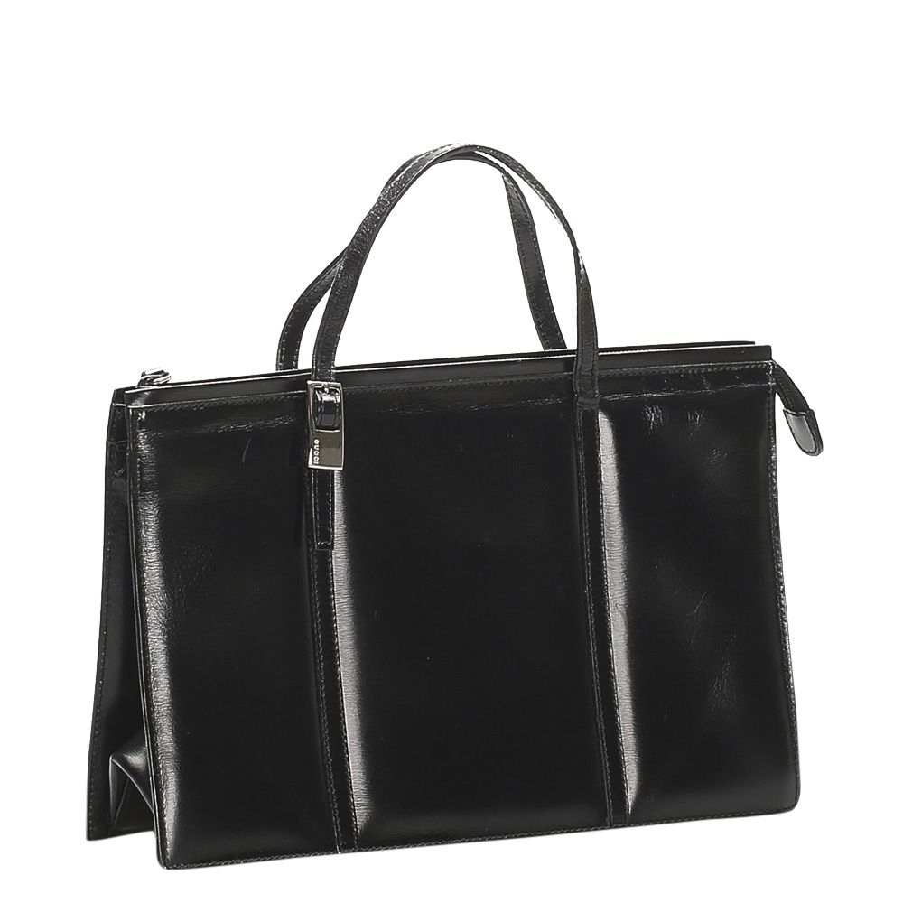 

Gucci Black Leather Top Handle Bag