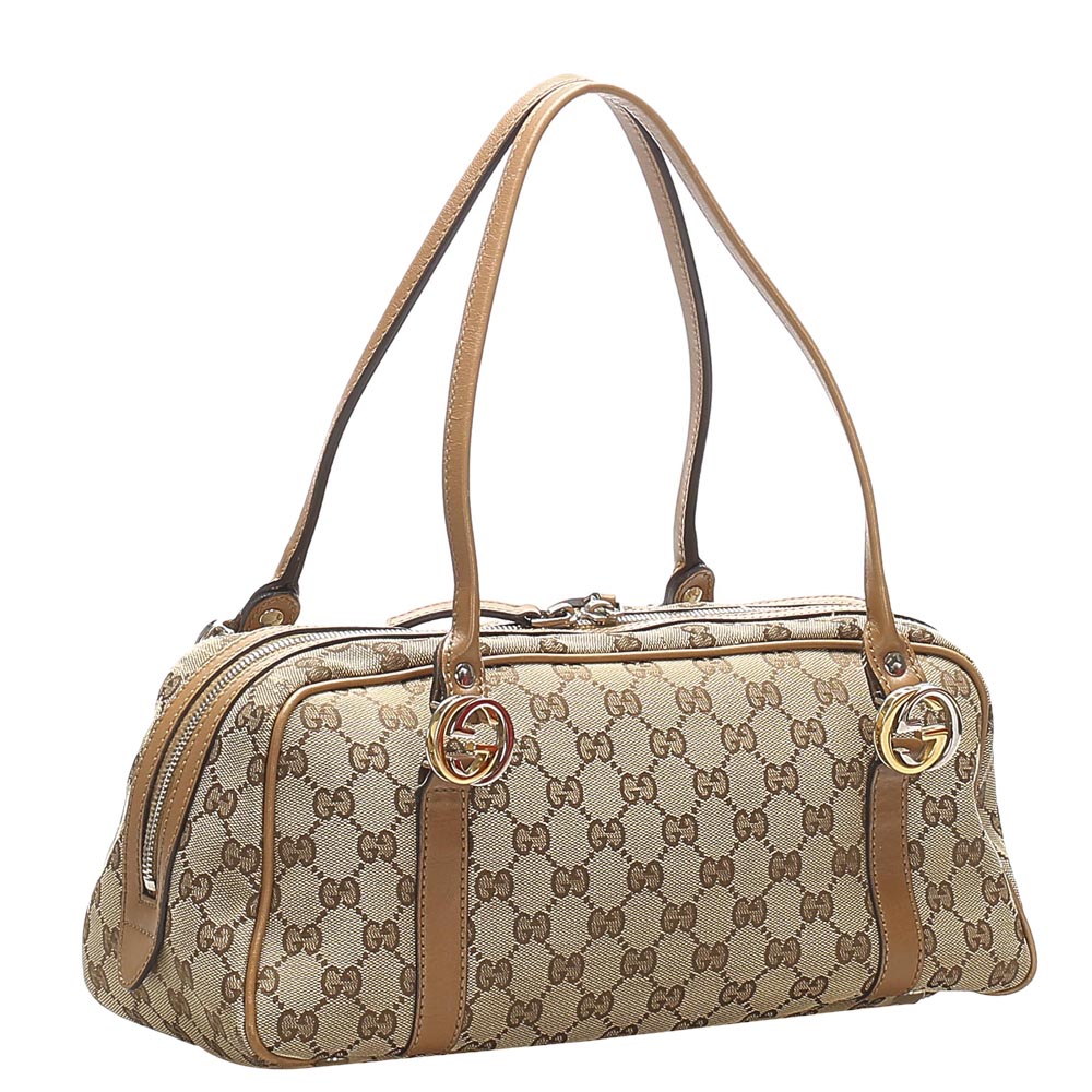 

Gucci Beige/Brown GG Canvas Twins Tote Bag