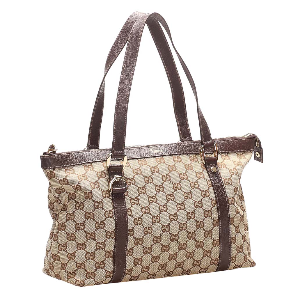 

Gucci Beige/Brown GG Canvas Abbey Tote Bag