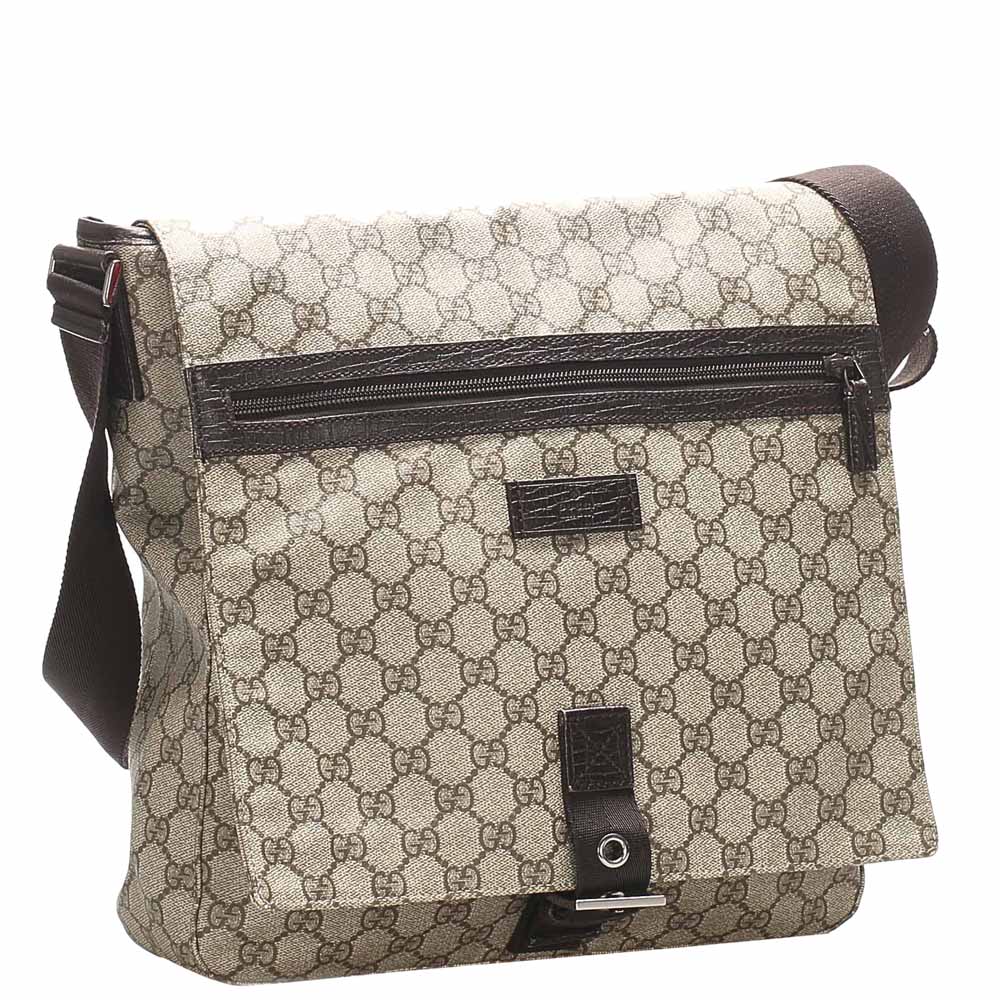 

Gucci Beige/Brown GG Supreme Canvas Crossbody Bag