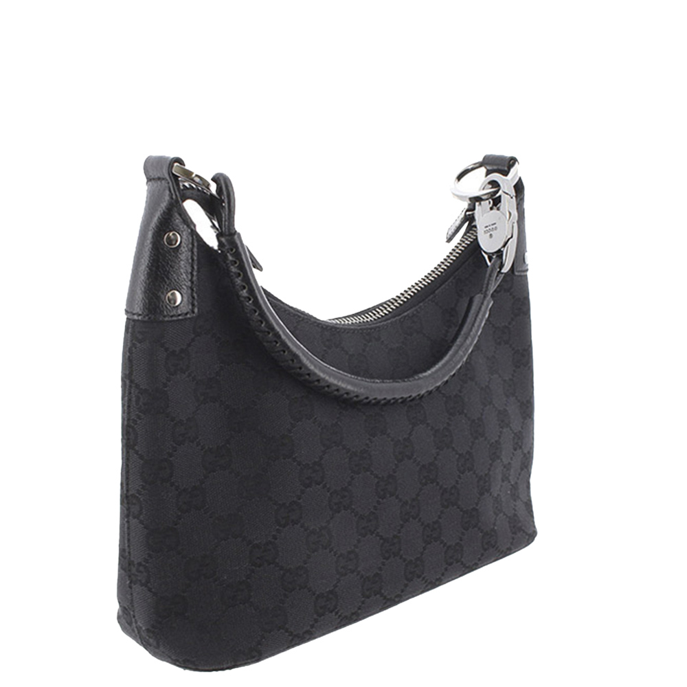 

Gucci Black GG Canvas Shoulder Bag