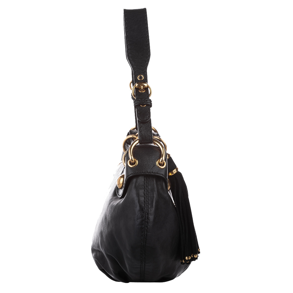 

Gucci Black Leather Babouska Heart Shoulder Bag