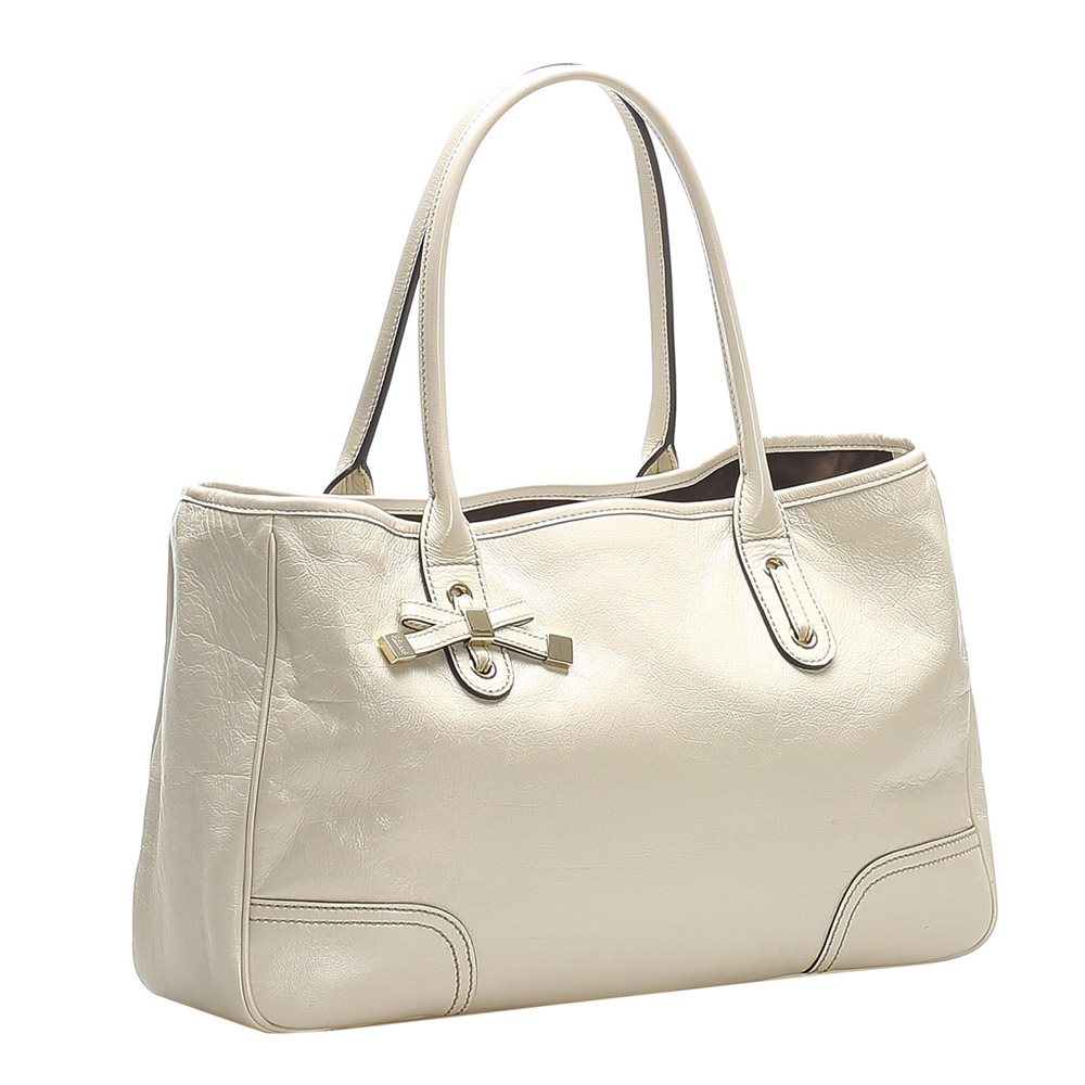

Gucci White Guccissima Leather Princy Tote Bag