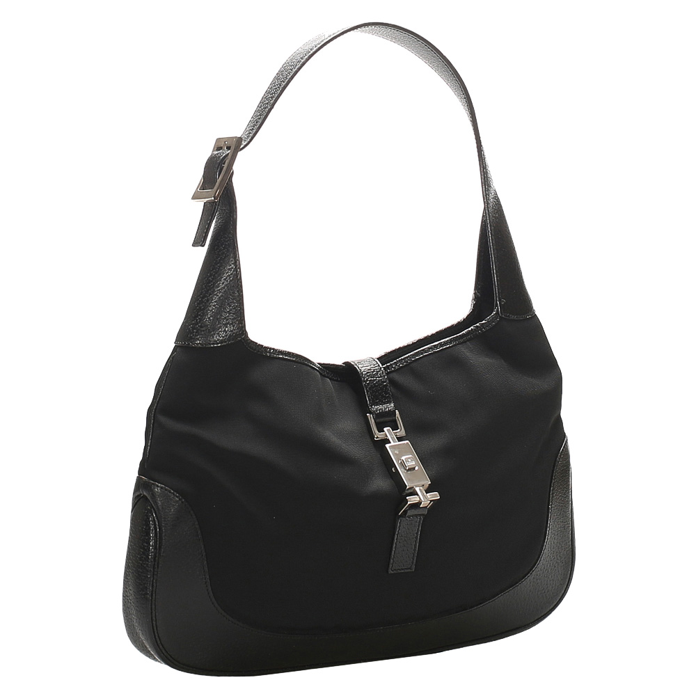 

Gucci Black Nylon Jackie Hobo Bag