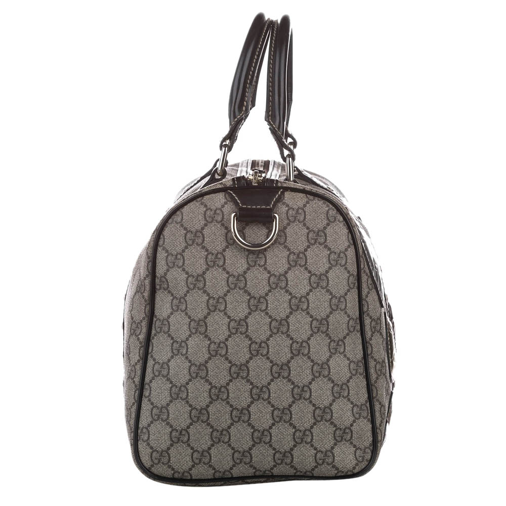 

Gucci Brown/Tan GG Supreme Canvas Heart Joy Boston Bag, Beige