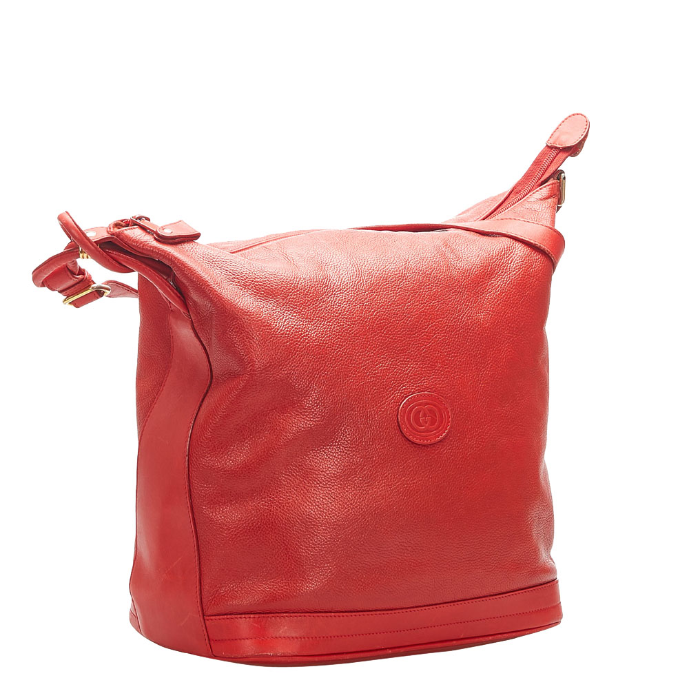 

Gucci Red Leather Shoulder Bag