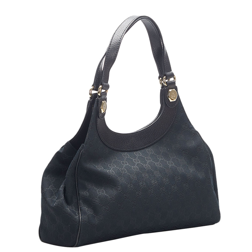 

Gucci Black Canvas/Leather Charmy Hobo bag