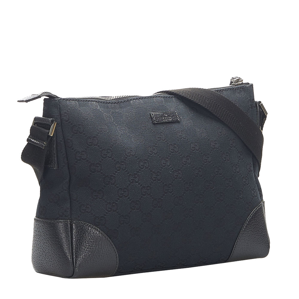 

Gucci Black GG Canvas Shoulder Bag