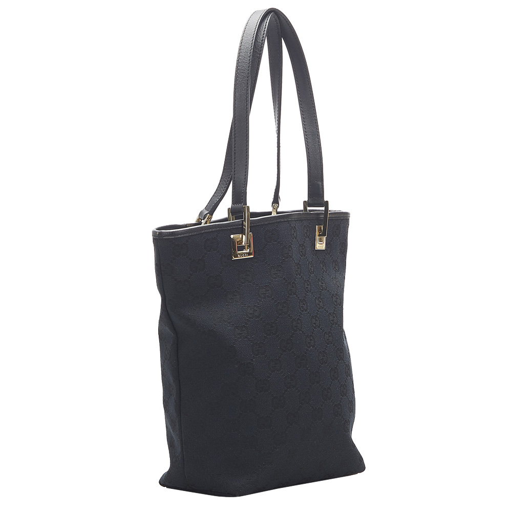 

Gucci Black GG Canvas Tote Bag