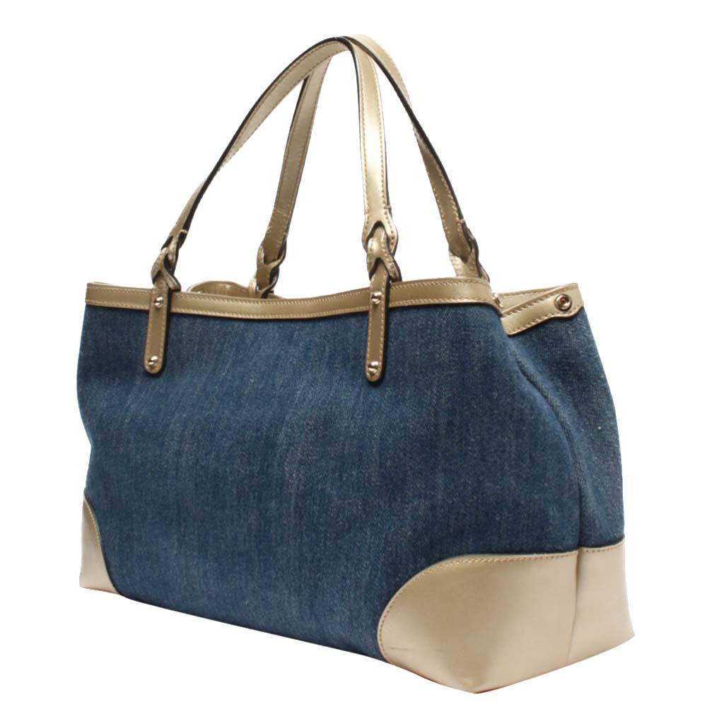 

Gucci Blue Denim Craft Tote Bag