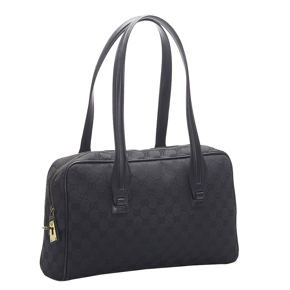 

Gucci Black GG Canvas Shoulder Bag