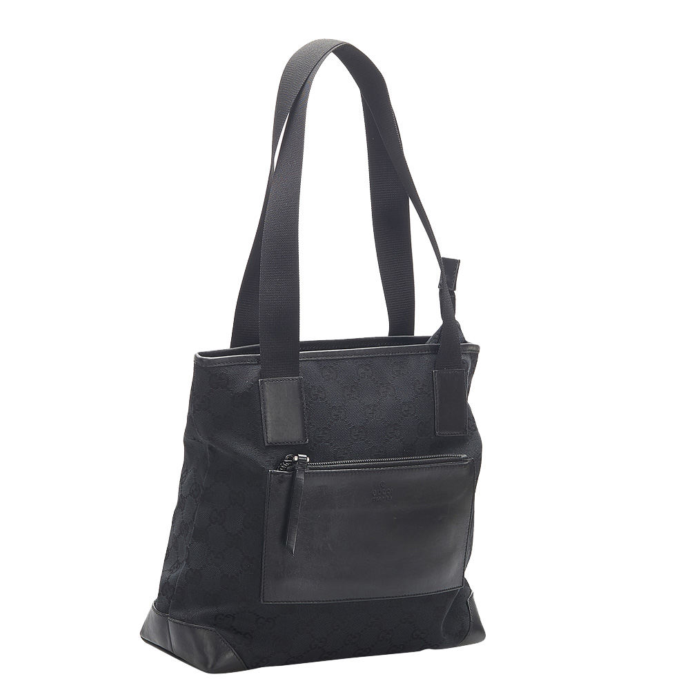 

Gucci Black GG Canvas Shoulder Bag