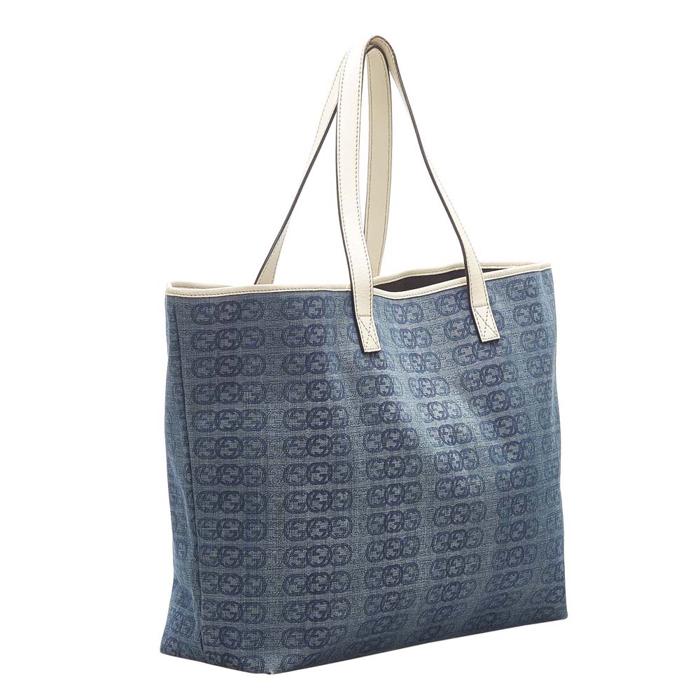 

Gucci Blue/White Interlocking G Canvas Tote Bag