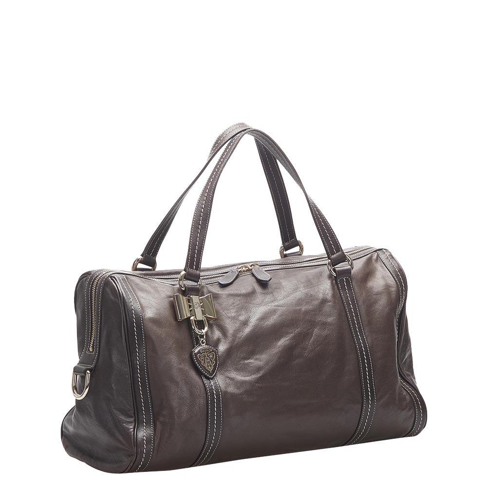 

Gucci Brown Leather Duchessa Duffel Bag