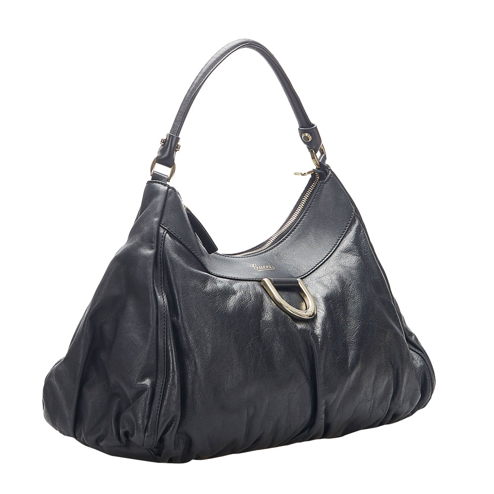 

Gucci Black Leather Abbey D-Ring Hobo Bag