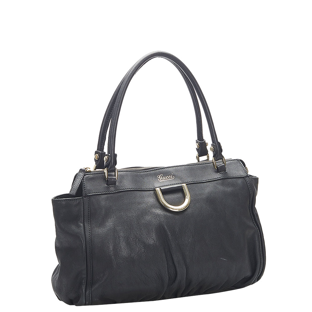 

Gucci Black Leather Abbey D-Ring Shoulder Bag