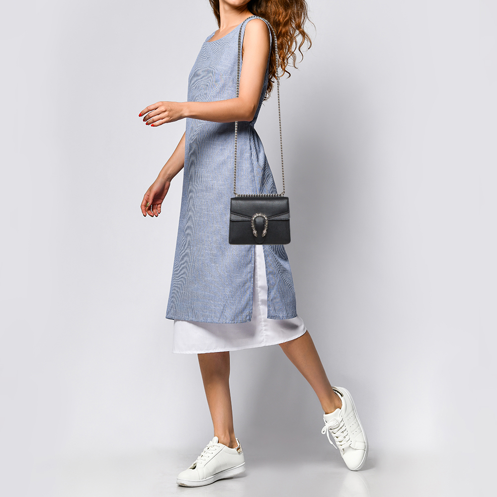 

Gucci Black Leather Mini Dionysus Shoulder Bag
