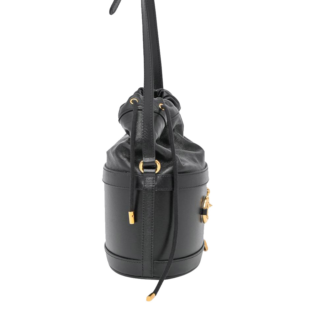 

Gucci Black Leather Horsebit 1955 Bucket Bag