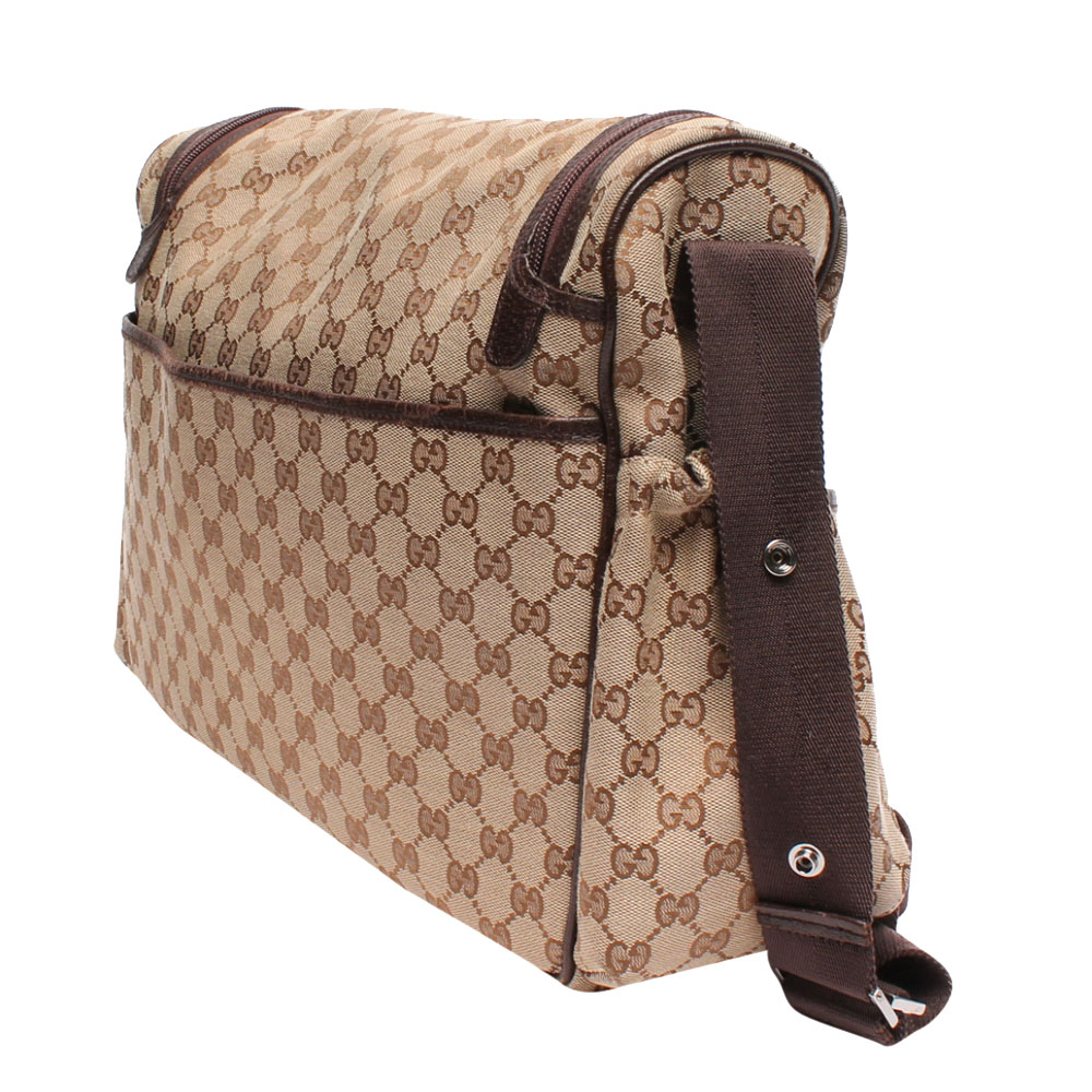 

Gucci Beige/Brown GG Canvas Diaper Messenger Bag